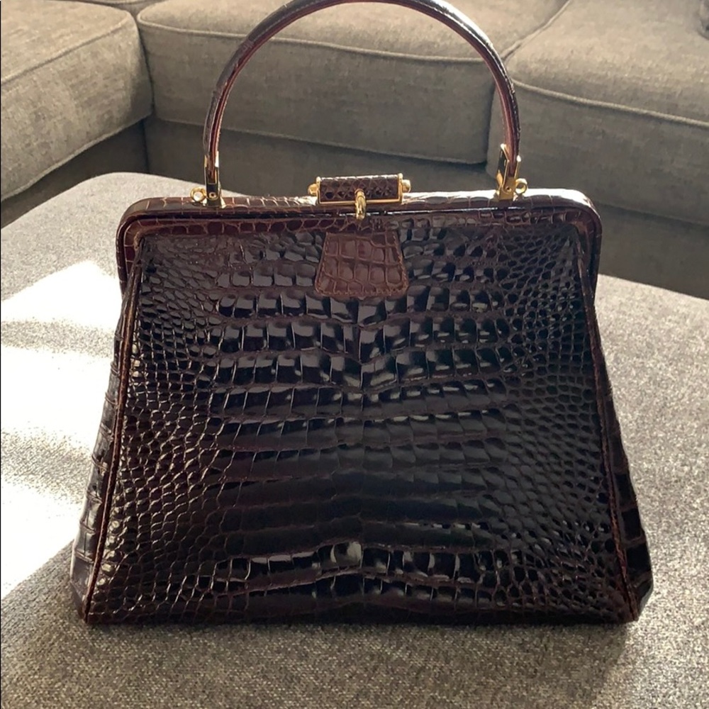 Bianchi & Nardi Brown alligator purse